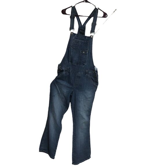 Vintage 90s No Boundaries Stretch Overalls, Straight Leg, DIY, SZ 15 juniors - Picture 1 of 12